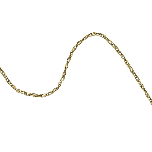 10K Gold Chain with Rose and White Gold Diamond Pendant