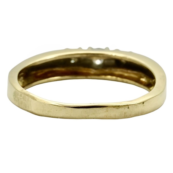 14K Gold Three Stone Diamond Ring