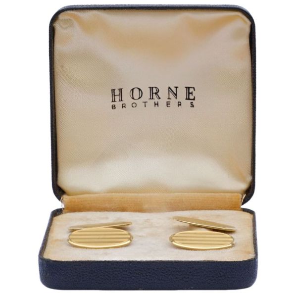 1920s Art Deco 15ct Gold Cufflinks