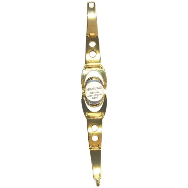 1990s Pierre Louis Gold Tone Diamante Bracelet Watch