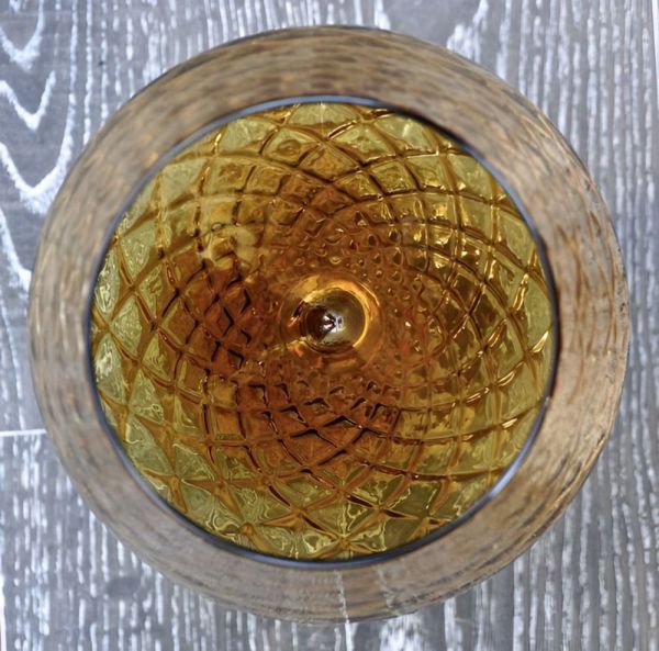 Large Amber Glass with Swirl Stem circa 1960s