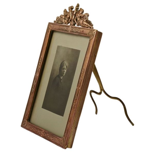 Art Nouveau French Picture Frame with a Lady Portrait Photograph