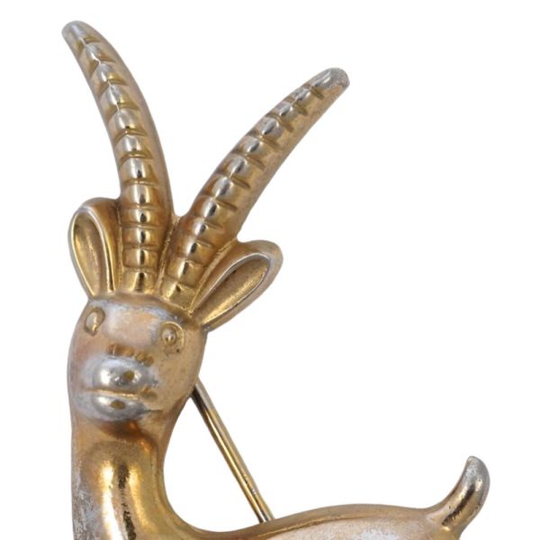 Coro Vintage Gold Plated Gazelle Brooch