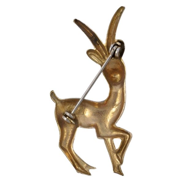 Coro Vintage Gold Plated Gazelle Brooch