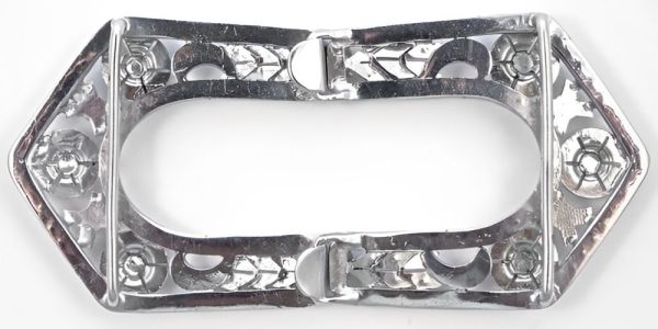 Art Deco Silver Tone and Diamante Buckle