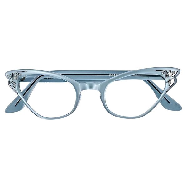 Selecta French Velvet Blue Cat Eyeglass Frames 1960s