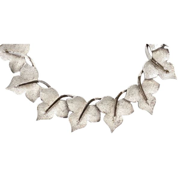 Silver Plated Ivy Leaf Link Bracelet circa 1950s