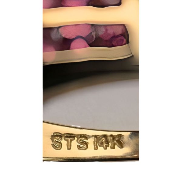 STS 14K Gold Pink Tourmaline and Light Pink Gemstone Ring