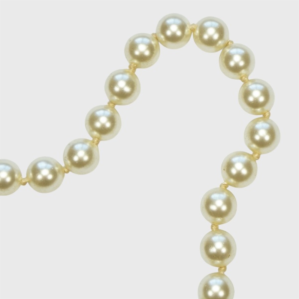 Extra Long Classic Ivory Faux Pearl Necklace