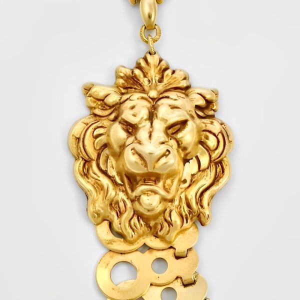 Askew London Gold Plated Lion Necklace