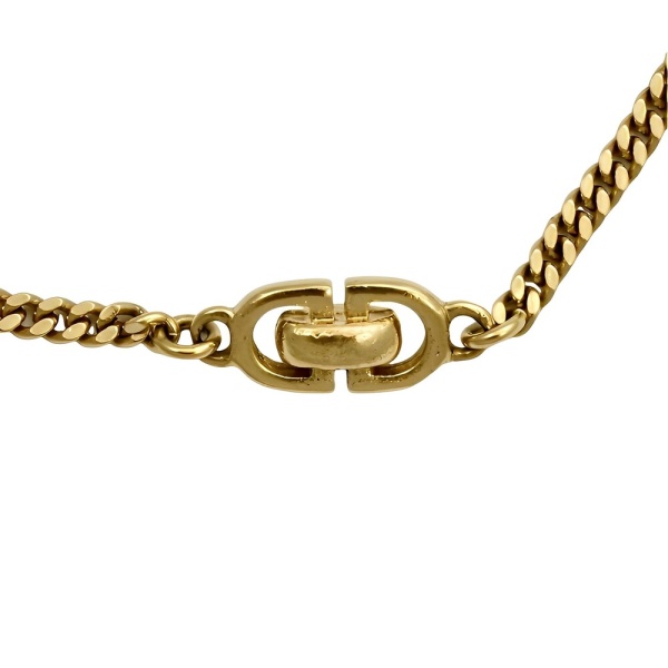 Christian Dior Long Gold Plated Necklace circa 1980s