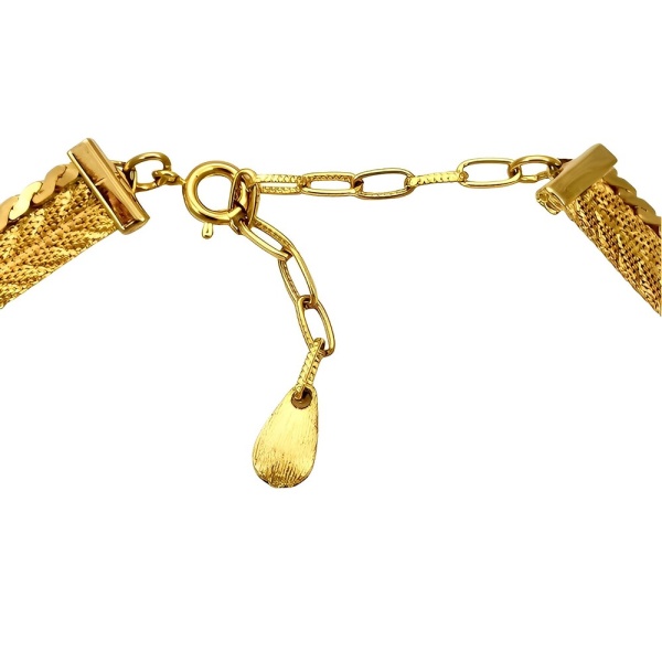 Gold Plated Mesh Collar Necklace circa 1980s