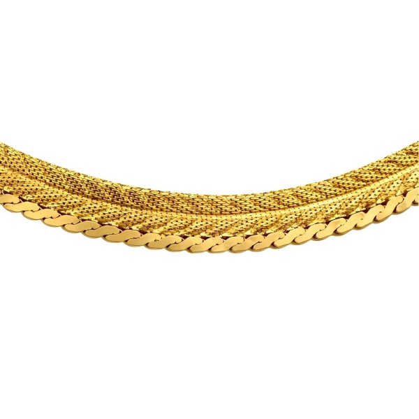 Gold Plated Mesh Collar Necklace circa 1980s