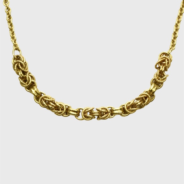 Jakob Bengel Gold Plated Byzantine Necklace circa 1930s