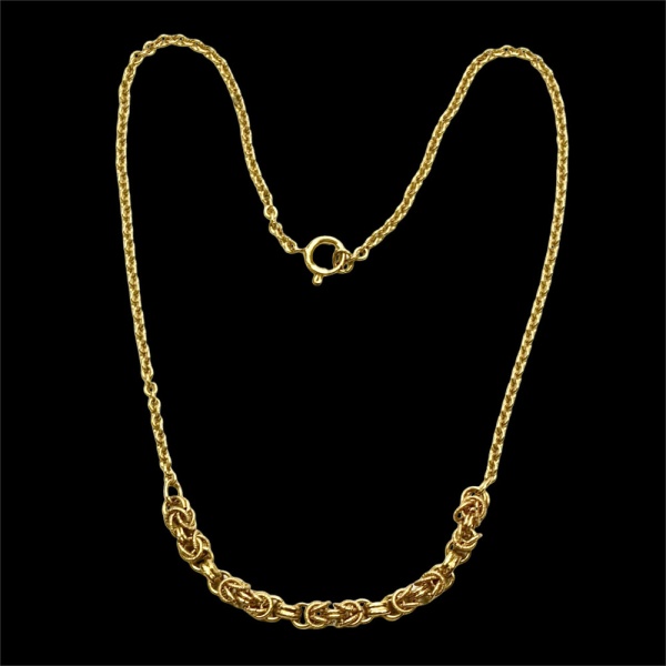 Jakob Bengel Gold Plated Byzantine Necklace circa 1930s