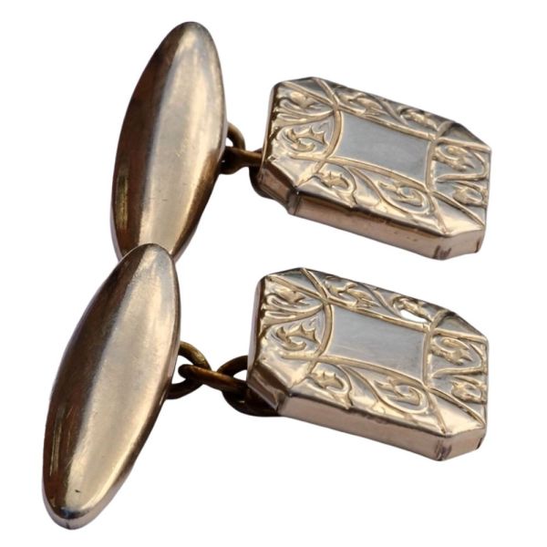 Gold Tone Scroll Cufflinks circa 1930s