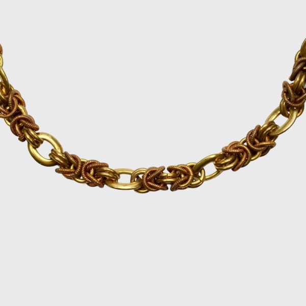 Jakob Bengel Gold Copper Plated Byzantine Necklace