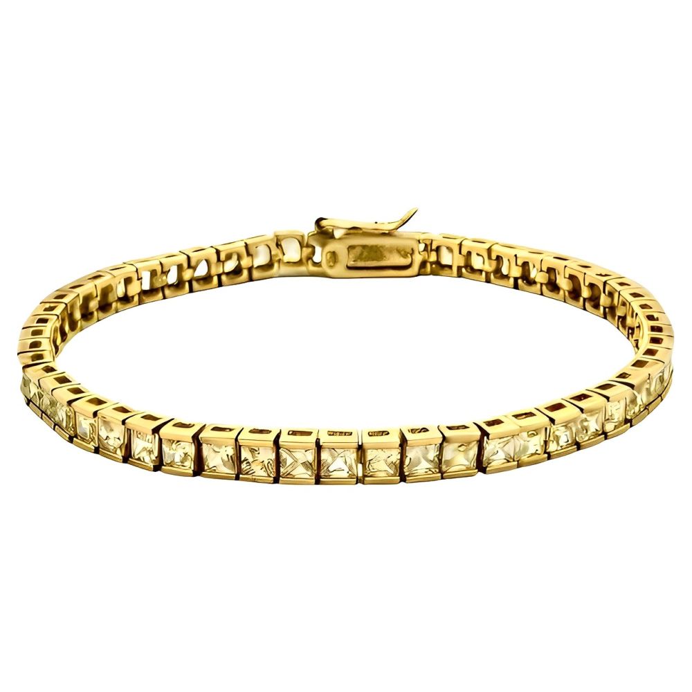 DBJ Gold Vermeil on Sterling Silver Tennis Bracelet