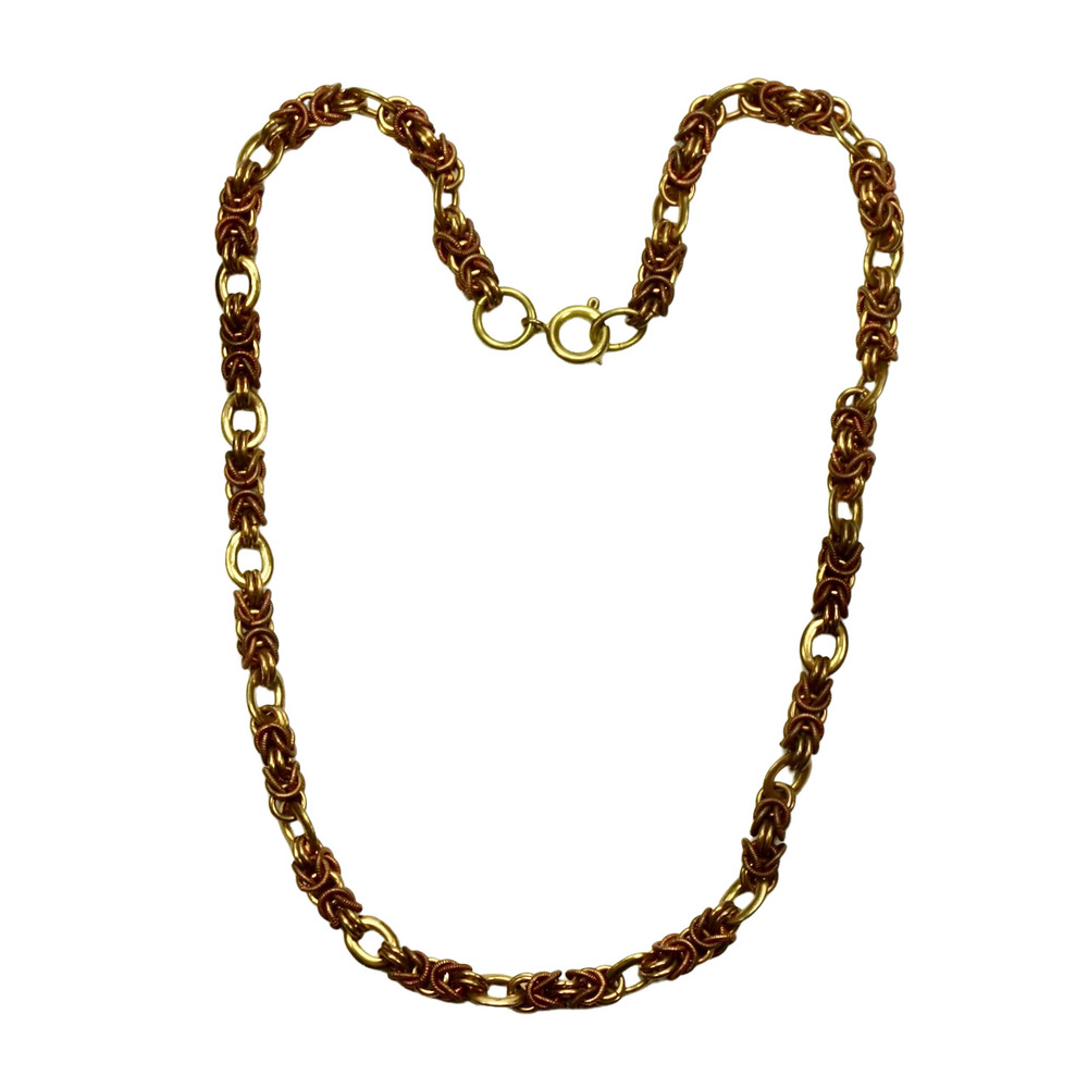 Jakob Bengel Gold Copper Plated Byzantine Necklace