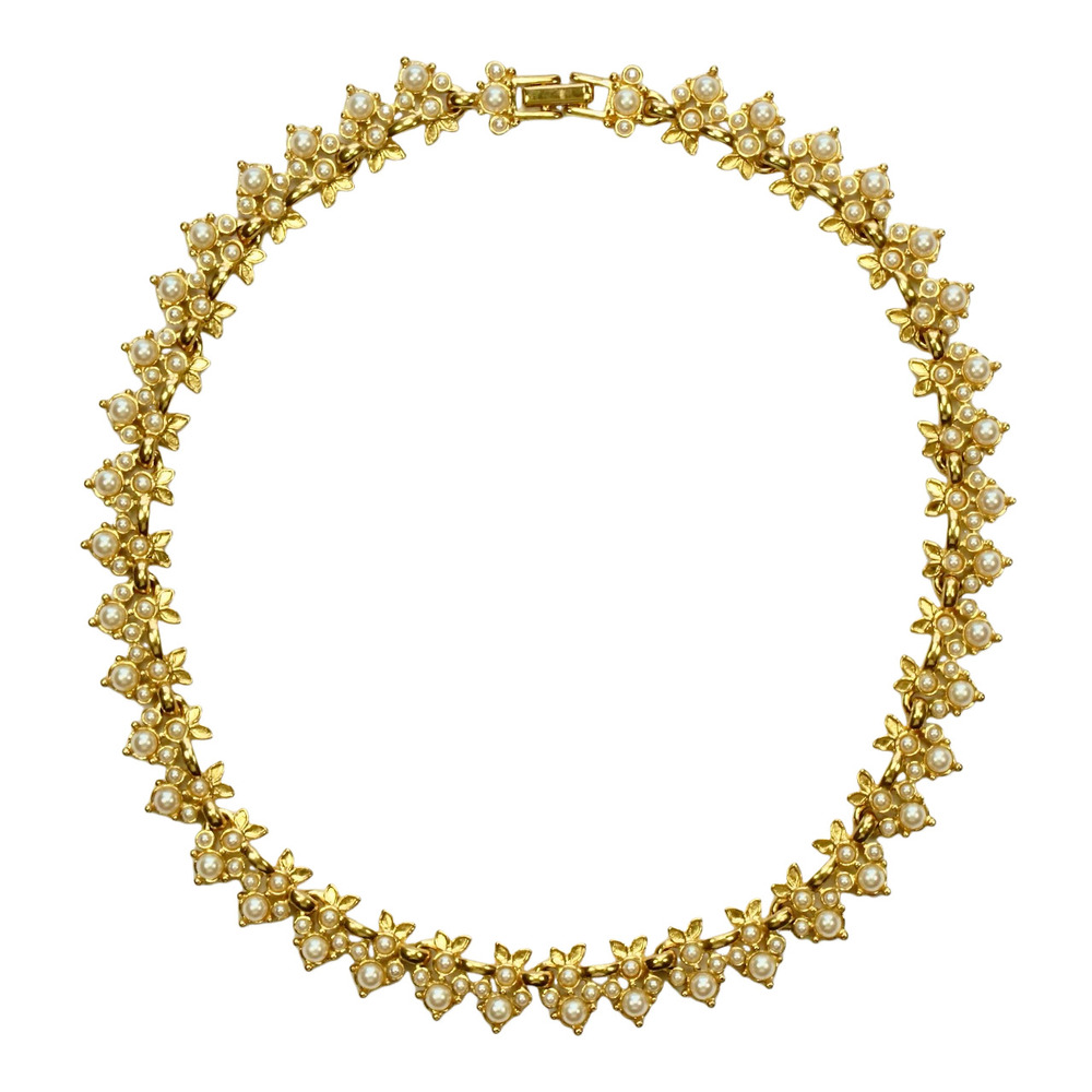 Past Times Gold Plated and Faux Pearl Necklace