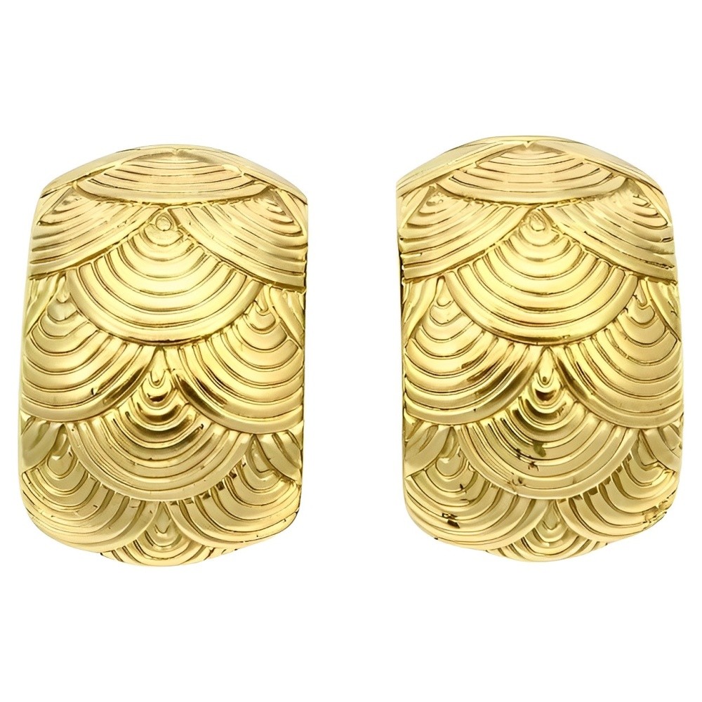 Pierre Lang Gold Plated Half Hoop Clip On Earrings