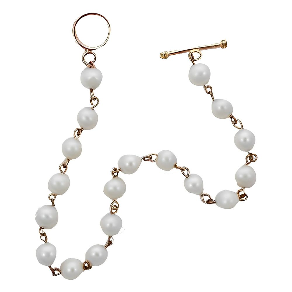 Rose Gold Plated and Freshwater Pearl Chain Link Bracelet