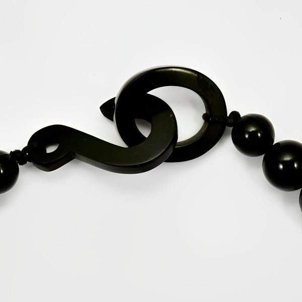 Marion Godart Plastic Bananas and Black Bead Necklace