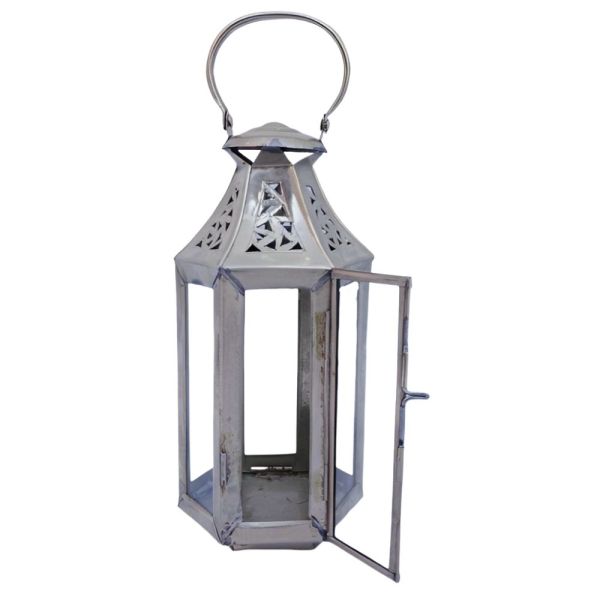 Modern Moroccan Berber Glass Panelled Tealight Lantern