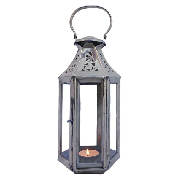 Modern Moroccan Berber Glass Panelled Tealight Lantern