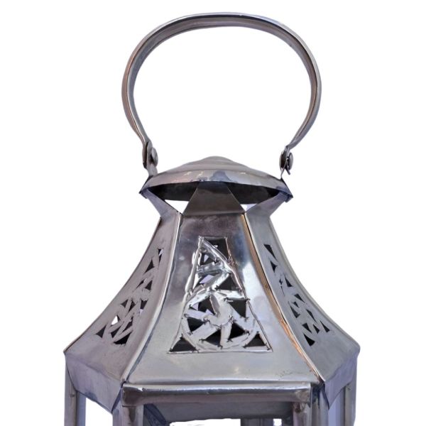 Modern Moroccan Berber Glass Panelled Tealight Lantern