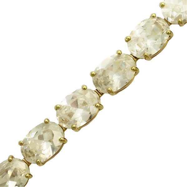 Monet Gold Plated and Rhinestone Link Bracelet