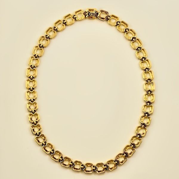 M&S Gold Plated Crystal Link Necklace circa 1990s