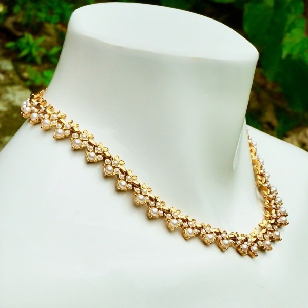 Past Times Gold Plated and Faux Pearl Necklace