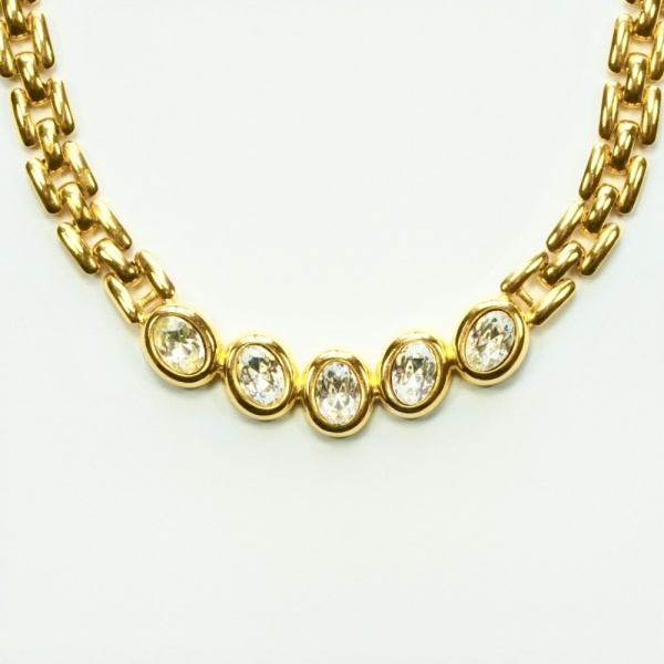 Pierre Cardin Oval Rhinestone Necklace circa 1980s