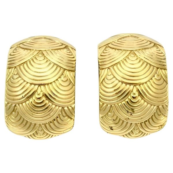 Pierre Lang Gold Plated Half Hoop Clip On Earrings