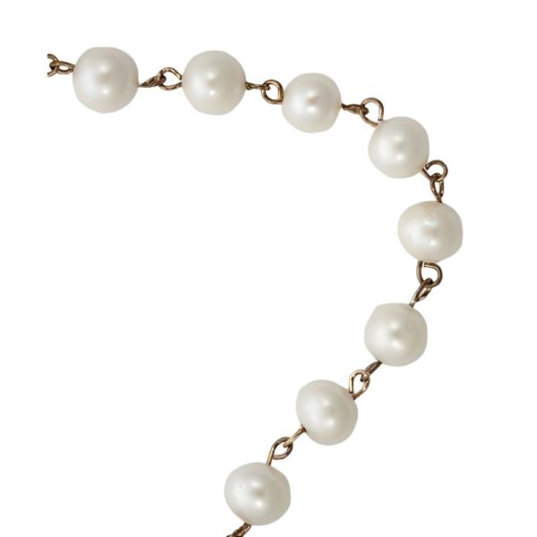 Rose Gold Plated and Freshwater Pearl Chain Link Bracelet