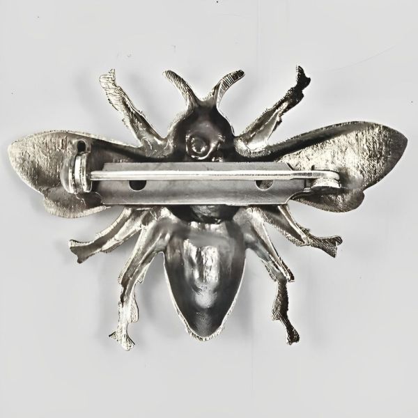 Silver Plated Bee Brooch