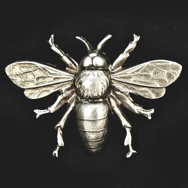 Silver Plated Bee Brooch