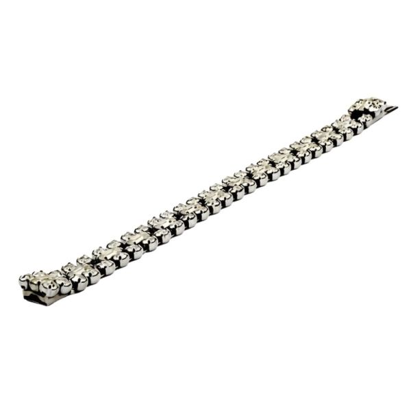 Silver Tone and Rhinestones Bracelet circa 1950s