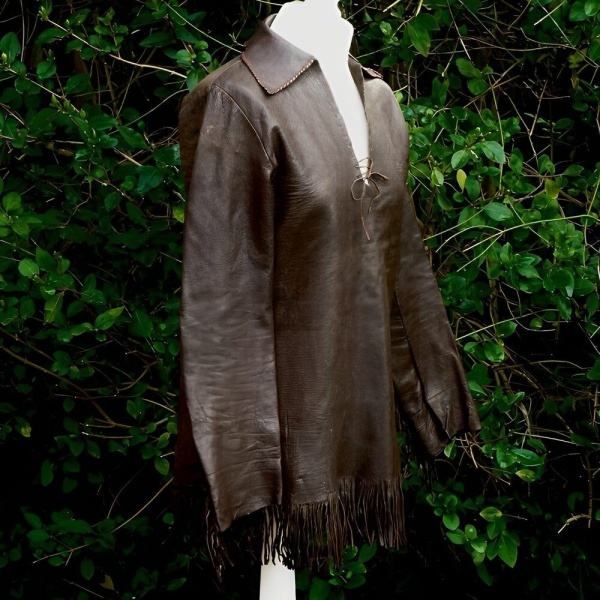 Soft Brown Leather Fringed Top from Lord John 1960s