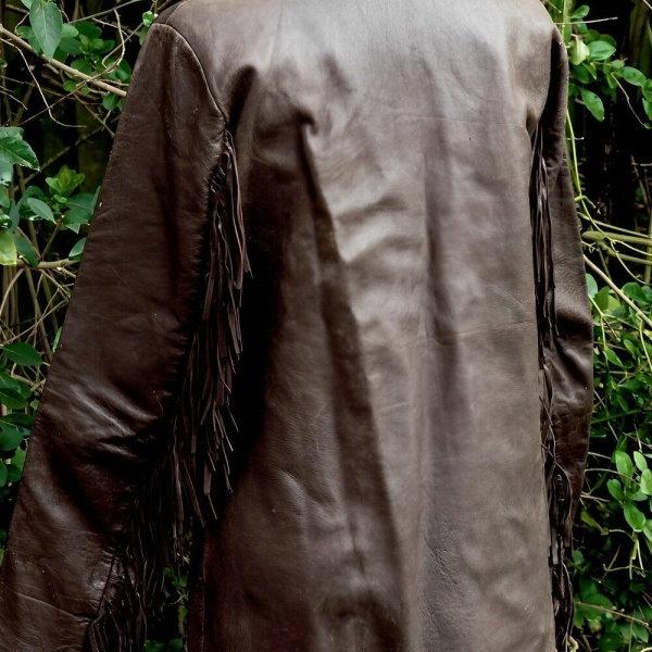 Soft Brown Leather Fringed Top from Lord John 1960s