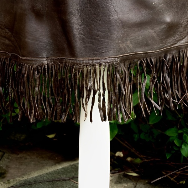 Soft Brown Leather Fringed Top from Lord John 1960s