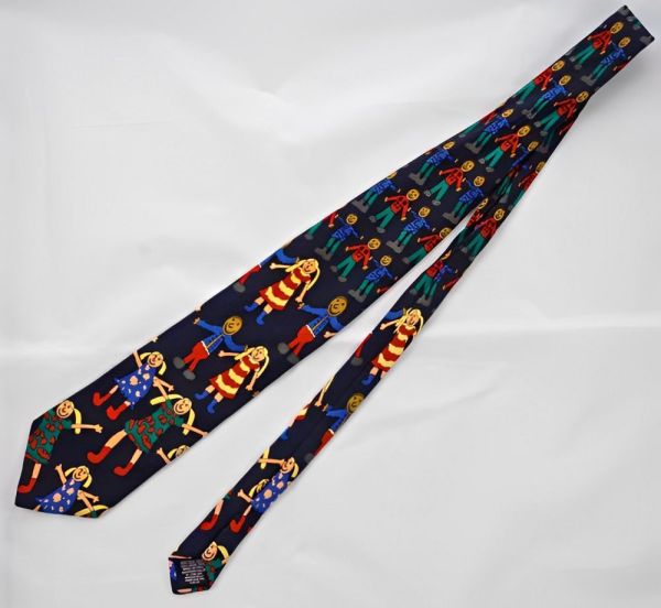 Tie Rack Kids United Italian Pure Silk Tie with a Children Print